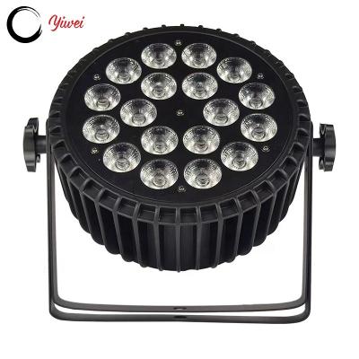 China High quality led stage events hot sale stage wash lights 18X10W full color led rgbw 4in1 par can with aluminum housing for sale