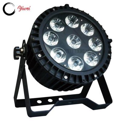 China Stage events led par light IP65 9X10W waterproof rgbw 4in1/5in1/6in1 led par can for outdoor stage events for sale