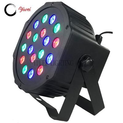 China Amazon Hot Sale Home Party Plastic Par Lights 18X3W RGB Mix Color Led Par Box With Or Without Remote Control for sale