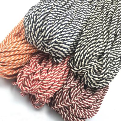 China Gift Packaging Eco - Friendly Cotton Twist Rope 3 Strand Cotton Ball for sale