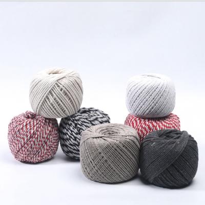 China Gift wrapping double color cotton rope used for wrapping and packaging and diy for sale