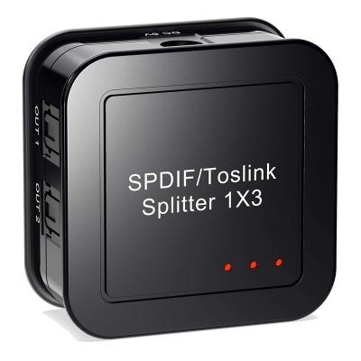 China Signal Stability Digital 1x3 Premium Optical Quality SPDIF TOSLINK Digital Audio Splitter (one input 3 outputs) for sale