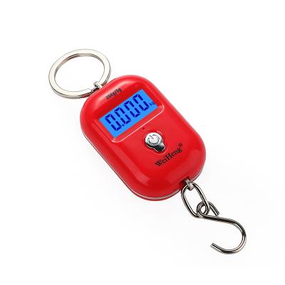 China ABS Plastic WH-A21L 25Kg X 5g Digital Hanging Scale Mini Electronic Luggage Hook Scale LED Display Screen Scale for sale