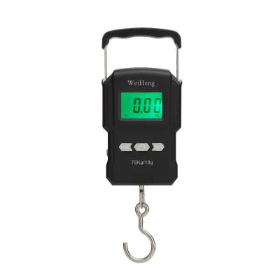 China WeiHeng ABS Plastic Store Official Wholesale Electronic Portable Luggage Scale With Torch 75kg for sale