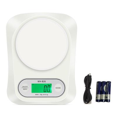 China Weight Measuring Digital USB Rechargeable Kitchen 5kg Scale For Cooking for sale