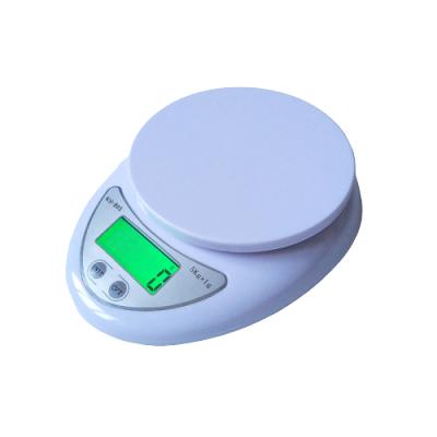 China Weight Measuring White OEM Weiheng B05 Good Quality 5kg 1g Digital Kitchen Scale for sale