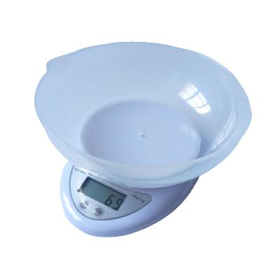 China Weight Measuring LCD Display Food Scale Kitchen Scale With Bowl for sale