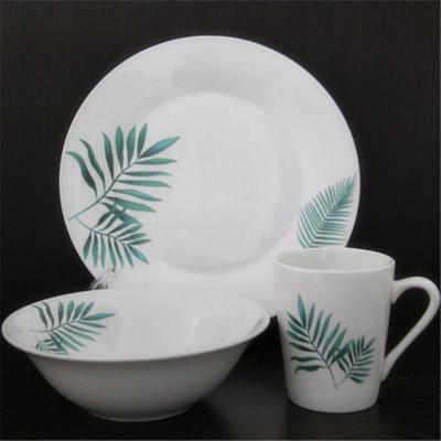 China Viable Cheap Wholesale Stock Goods 12/16/18 Pcs Porcelain Dinnerware Set Ceramic Dinner Set On Sale for sale