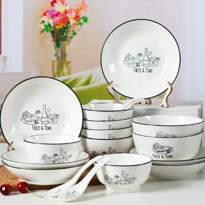 China Viable Wholesale Japanese Bone China Fashion 20pcs Porcelain Dinnerware Set for sale