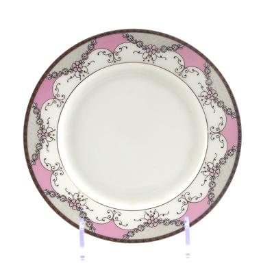 China Viable High Quality Ceramic Bone China Dishes Tableware Round Dessert Dishes Flat Plates Cheap for sale