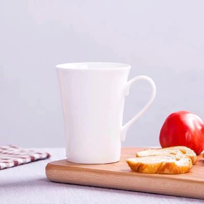 China Hot Sale Ceramic White Porcelain Bone China Fine Stocked Tea Mugs With Handle For Household And Restaurant for sale