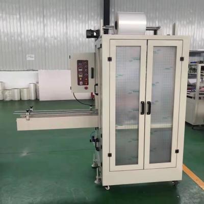 China Food grade heat shrink tunnel automatic tabletop packing machine with chain conveyor (plastic foil shrink wrap mpacking machine for sale