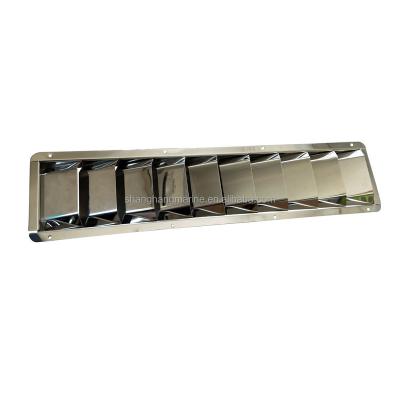 China Easy Install Stainless Steel Boat Slots Air Louver Vents Cover Marine Yacht Louvered Vent for sale