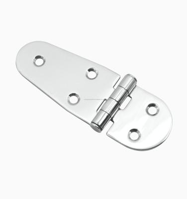 China Boat Stainless Steel Sturdy Durable Round Smooth Sides Heavy Duty Door Strap Hinge for Marine RV Skylight Locker Hatch Cabinet Door for sale