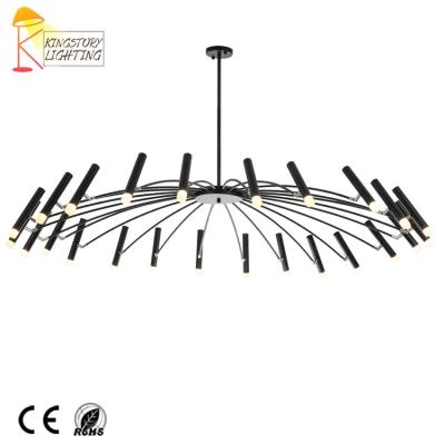 China 2019 Modern New Design Lighting For Living Room Nordic Modern Led Large Luxury Black Chandelier for sale