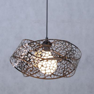 China Modern Modern Gold Chandelier For Indoor Decor Led Designer E27 Sphere Straight Line Led Birdcage Pendant Light for sale