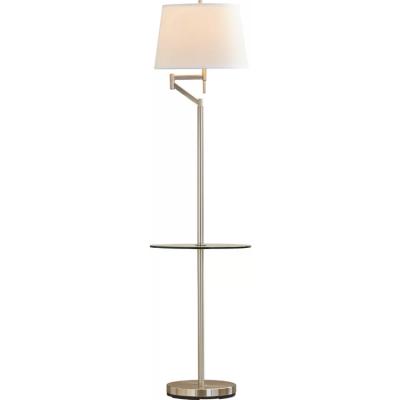 China Modern Romantic Moden Globe Metal Fabric Natural Tempered Glass Led Floor Lamp for sale