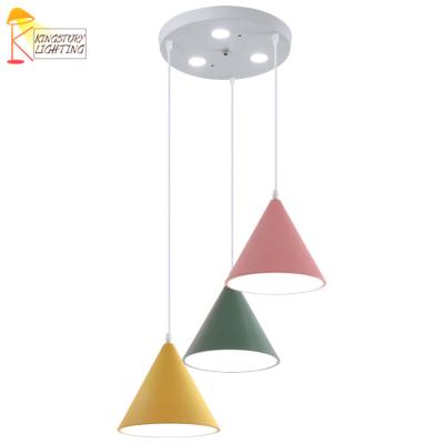 China Modern Candy Colors Home Decorative Lamp 3 Light Pendant Light Fixture for sale