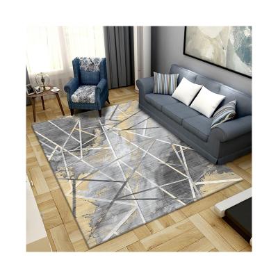 China Good quality soft texture 100%Polyester anti-slip customized coffee table abstract carpet for household for sale