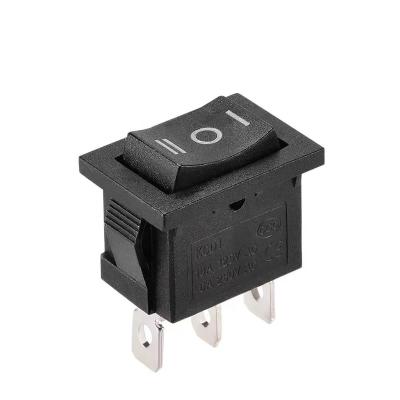 China KCD1-103 Round Rocker Switch On/Off On/Off With Black Button ON ON SP3T for sale