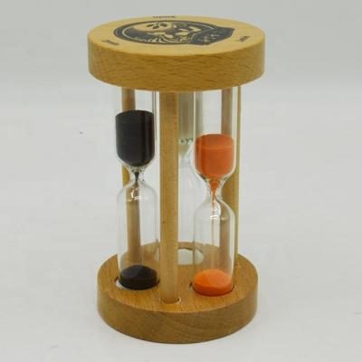 China Art Decor Promotion Gift 3 in 1 wooden timer 1 minute hourglass sand 3 5 for sale