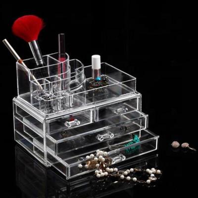 China Makeup Acrylic Cosmetic Stand Acrylic Display 23.7*15*18.5cm for sale