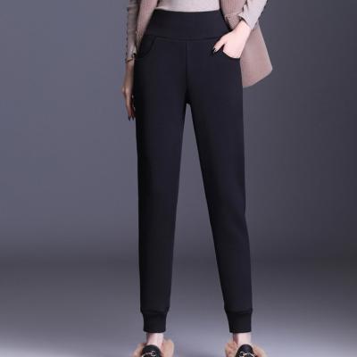 China Fashion lambskin velvet soft pants for autumn and winter wear plus velvet women's winter pants thickening women for sale