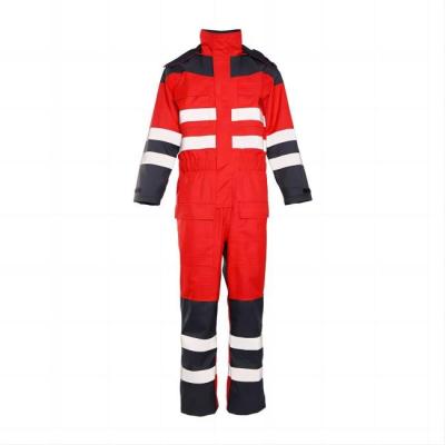 China Waterproof FR Flame Retardant Overalls Work Suit Oil Proof  98% Polyester 2% Carbon Fiber for sale