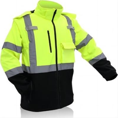 Cina rivestimento leggero smontabile di Hood Sleeves Hi Vis Waterproof del rivestimento riflettente di sicurezza 55inch in vendita