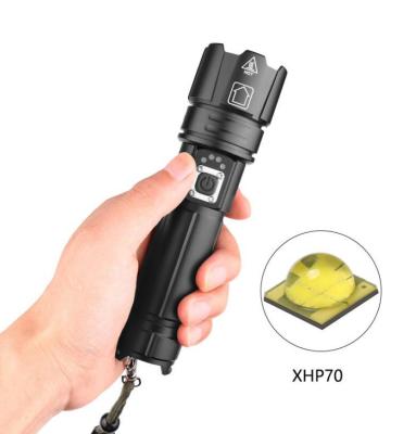 China High Lumens LED Torch Flashlight Rechargeable For Outdoor Activity Te koop