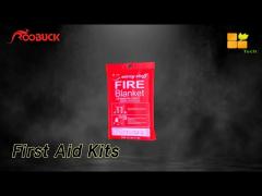 Emergency First Aid Kits Fire Blanket Fiberglass Heat Resistant For Home / School