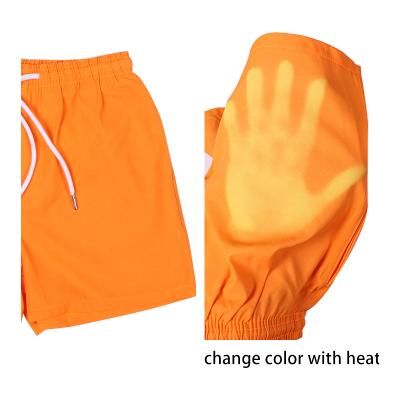 China Anti-Wrinkle Cool Sweat Shorts 2021 New Coming Set For Men's Thermochromic Color Changing In Heat Snack Shorts for sale