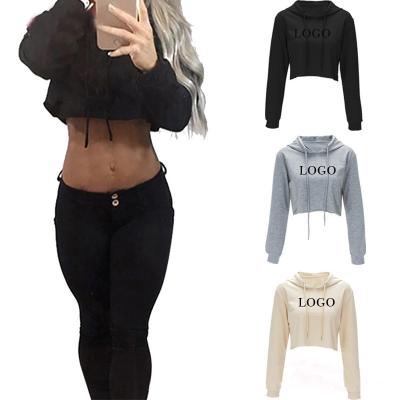 China OEM Logo Printed Latest Custom Women Breathable Hoodies Plain Embroidered Pullover Beaded Hoodie Long Sleeve Hoodies For Women Crop Top for sale