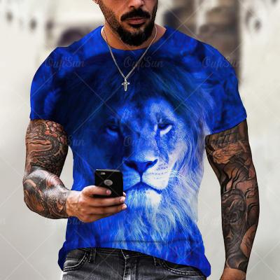 China Short Sleeve Fashion T-shirt 3D Animal Printed Men's Street Casual Sport Short T-Shirt for sale