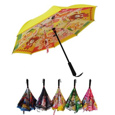 China Best Small Promotion Full Folding Printing Umbrella Kids Umbrella With Handle for sale