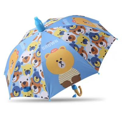 China Hanging Rainy Cartoon Printing Children Kids Baby Umbrella With Cute Handle for sale