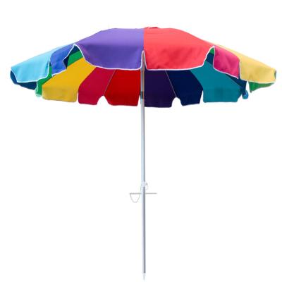 China Color Coating Hot Sale Advertising Portable Sun Protected Beach Umbrella for sale