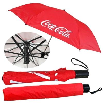 China High Quality Strong 2 Fold Folding Rain Umbrella And Manual Folding Umbrella With UV Coating Fabric for sale