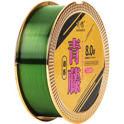 China Factory wholesale 150m green super strong durable monofilament nylon braided fishing sink line for sale