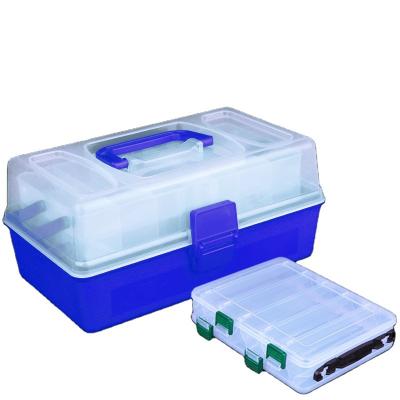 China Top Selling Plastic Fishing Lure Box Hook Bait Box Multifunctional Portable Fishing Tackle Storage Box Tool Box for sale