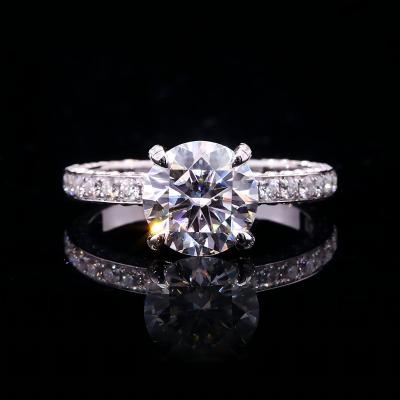 China 18K Gold Diamond Round 1Carat HPHT Diamond Ring Women Wedding Ring Factory Direct ShanZuan Jewelry FASHION for sale