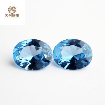 China Jewelry Making Colorful Gemstone Oval Cut 2x3mm-15x20mm Gem Stone Synthetic Spinel Blue Zircon for sale