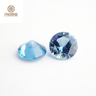 China Jewelry Making Best Selling Wholesale Price Round Cut 3.25mm-12mm #108 Gem Stone Jewelry Synthetic Blue Spinel for sale