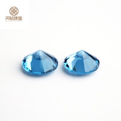 China Good Quality Round Cut Jewelry Making 0.8mm-3mm #108 Gem Stone Synthetic Blue Spinel for sale