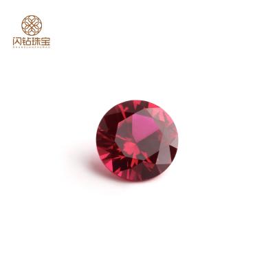 China Jewelry Making Manufacturers Direct Around Shape 3.25mm-12mm #8 Ruby Gemstone Synthetic Ruby Stone With Grade 3A for sale