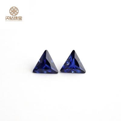 China Jewelry Making Triangle Cut 3x3mm- 6x6mm Stock Synthetic Sapphire Corundum For Jewelry for sale