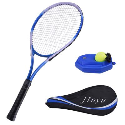 China Easy Professional Carbon Fiber Tennis Training Racket For Young Adults Advanced Rackets Shock Absorption Handle With Training Hardware for sale