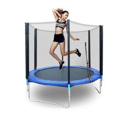 China With Protective Net Maker Kids Outdoor Indoor Trampoline With Fence Round With Safety Net Adult Folding Mini Trampoline for sale