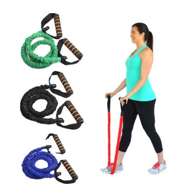 China TPE+Nylon+Foam Yoga Pull Rope Gravitation Pull Upward Stretch Strap Grip Resistance Bands For Home Exercise for sale