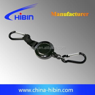 China Easy-mount Chain Buckle Key Chain Badge Lanyard Stainless Steel Plastic Retractable Retractable Key Chain Wire Rope HB5112P for sale